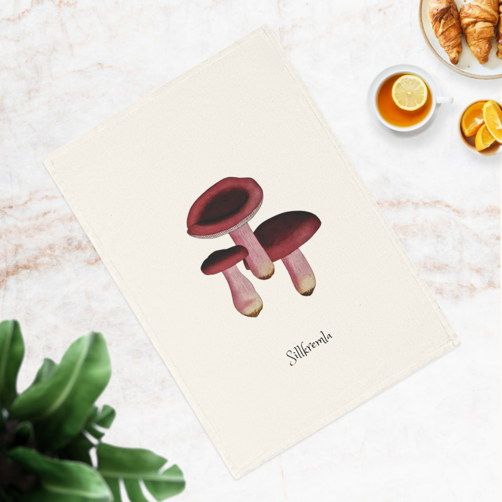 "Sillkremla" - Organic Tea Towel with Edible Mushrooms
