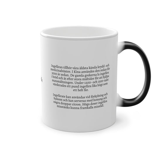 Ingefära tea mug (Swedish text on print)