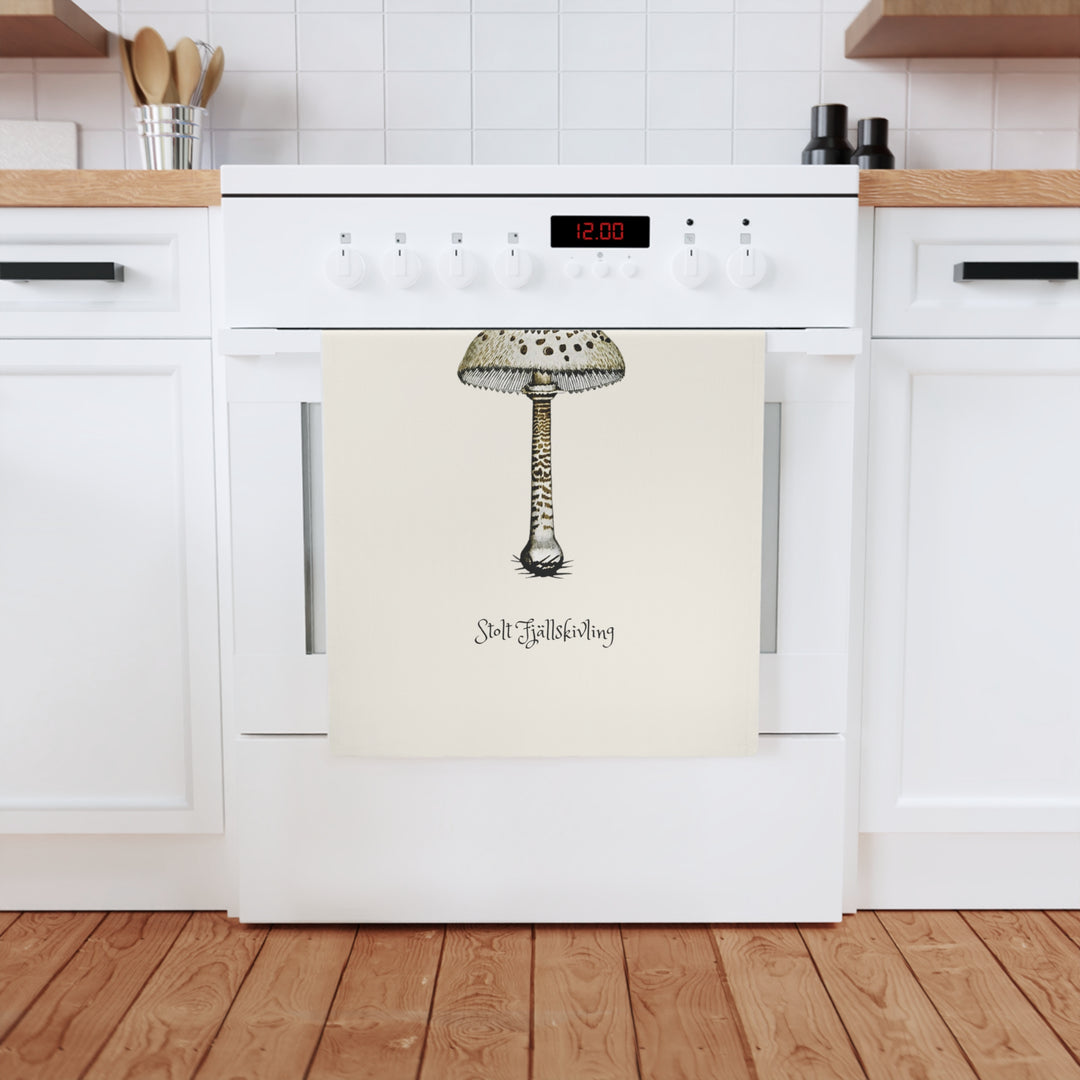 "Stolt Fjällskivling" - Organic Tea Towel with Edible Mushrooms