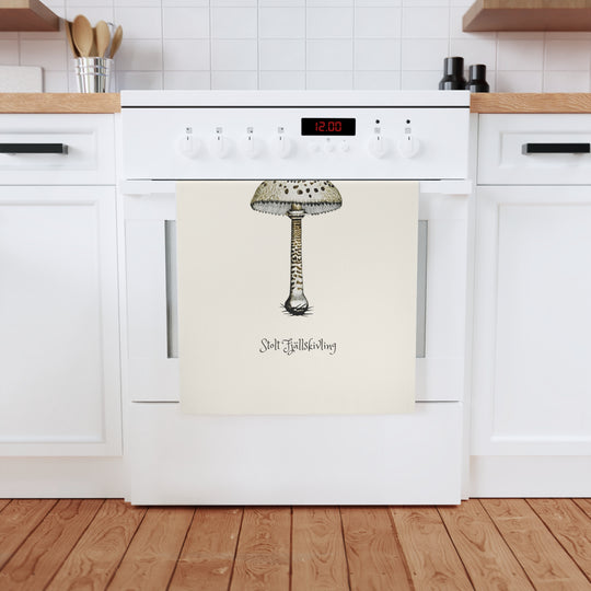 "Stolt Fjällskivling" - Organic Tea Towel with Edible Mushrooms