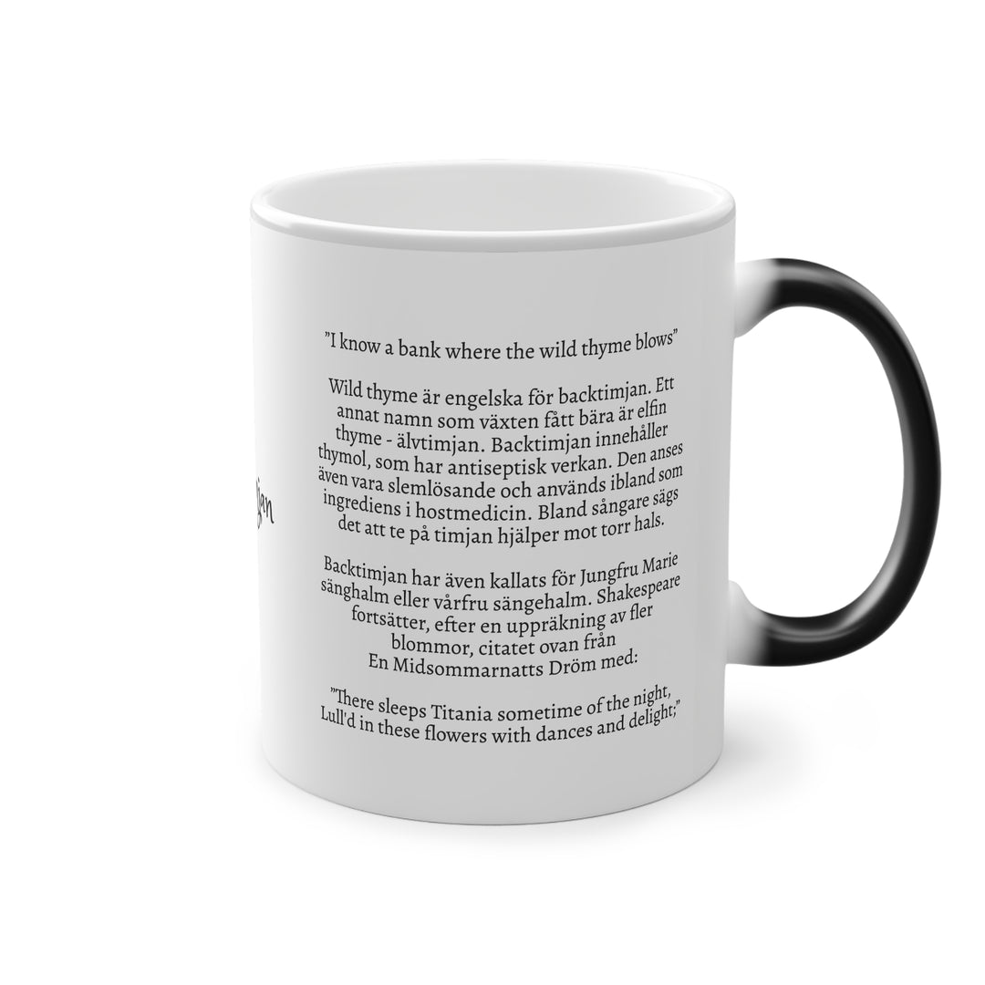 Backtimjan tea mug (Swedish text on print)