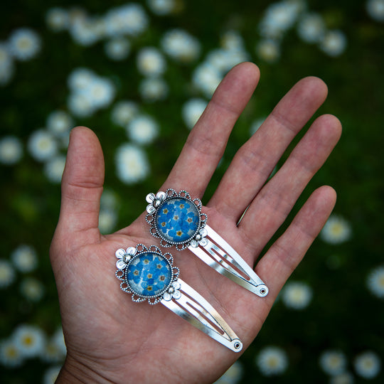 Forget Me Not - Hair clip with real flowers