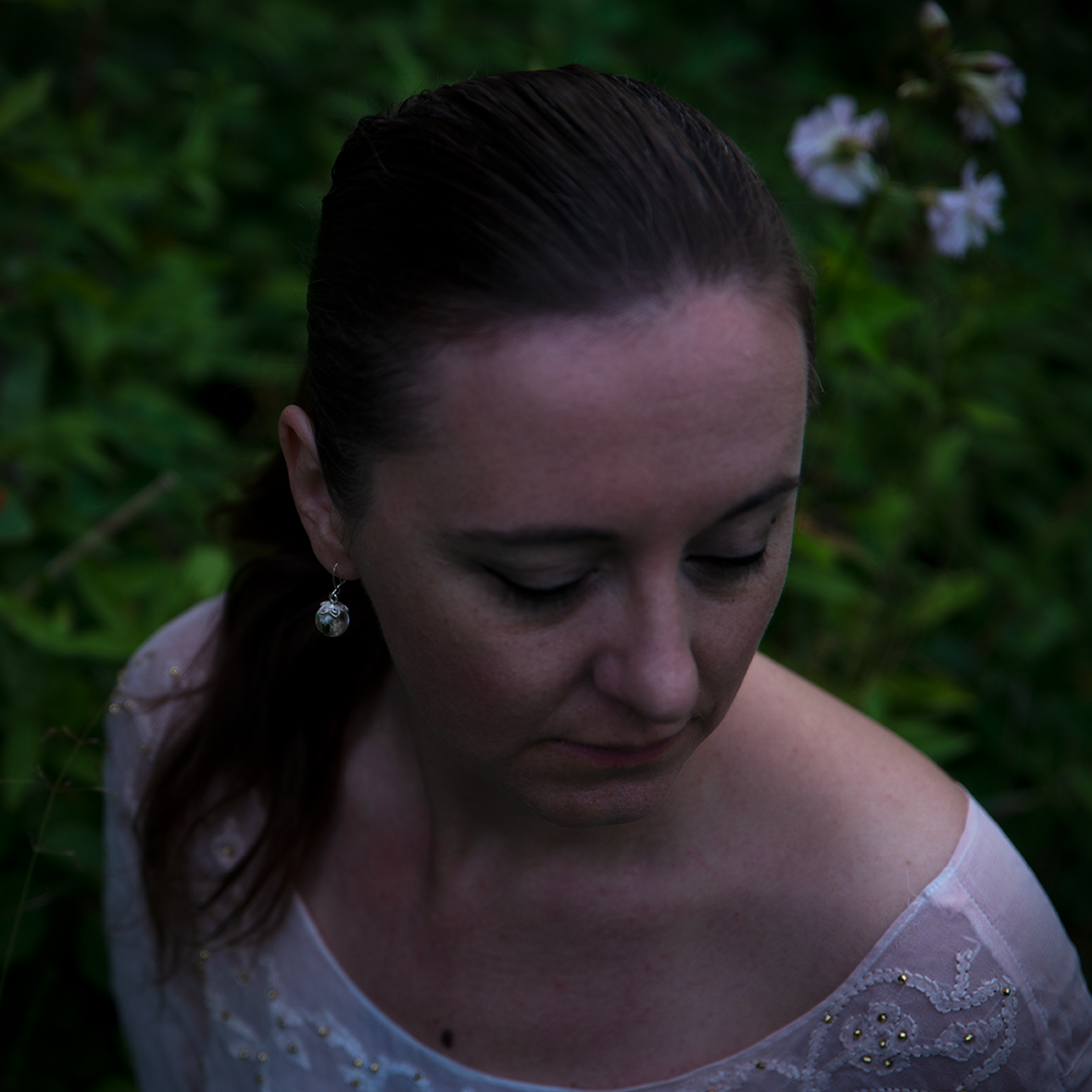 Baby's breath - Silver earrings with real flowers