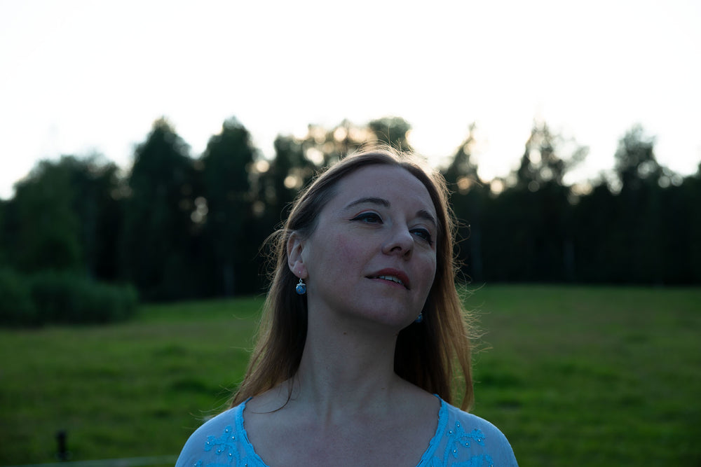 Forget Me Not - Silver earrings with real flowers