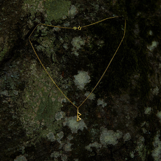 Necklace with the Rune Berkana