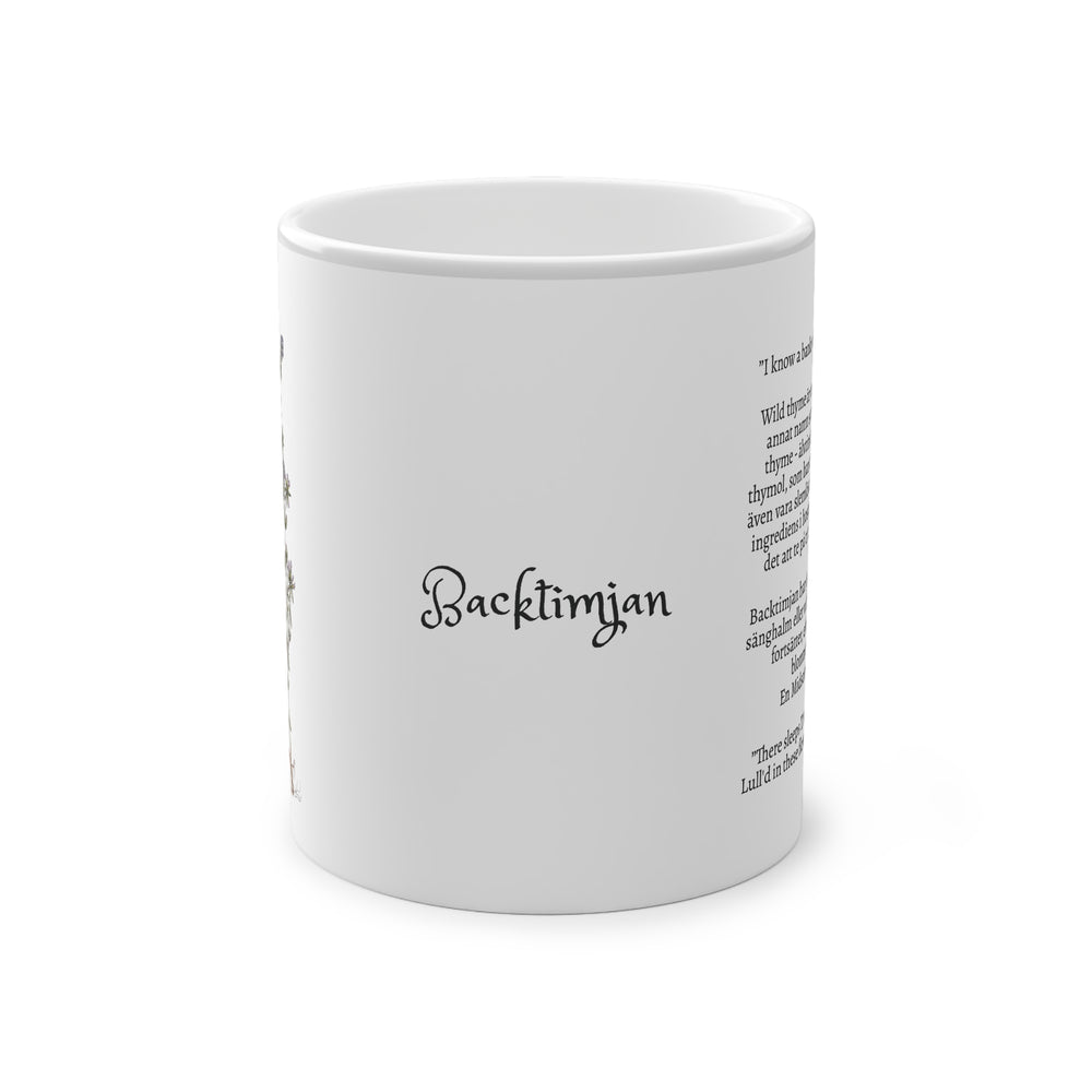 Backtimjan tea mug (Swedish text on print)