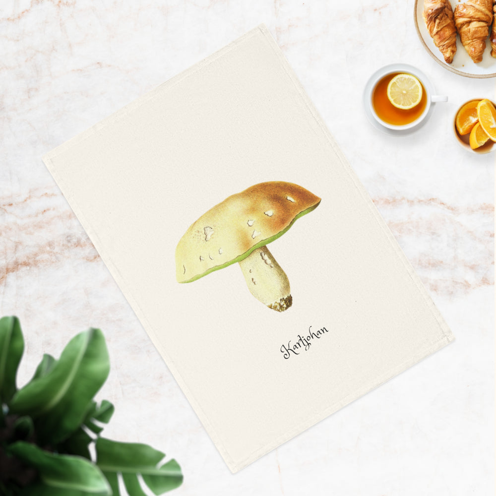 "Karljohan" - Organic Tea Towel with Edible Mushrooms