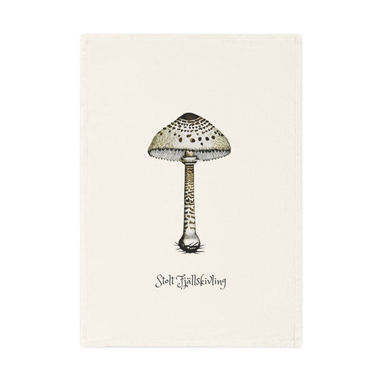 "Stolt Fjällskivling" - Organic Tea Towel with Edible Mushrooms